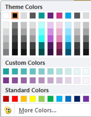 PowerPoint custom colours
