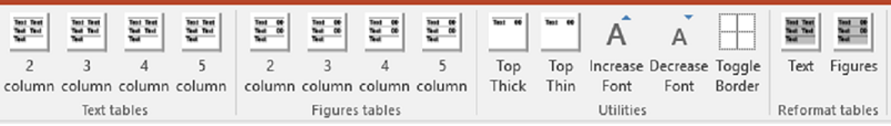PowerPoint custom table add-in